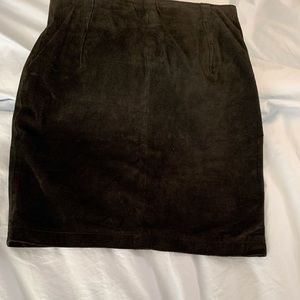 Leather mini skirt